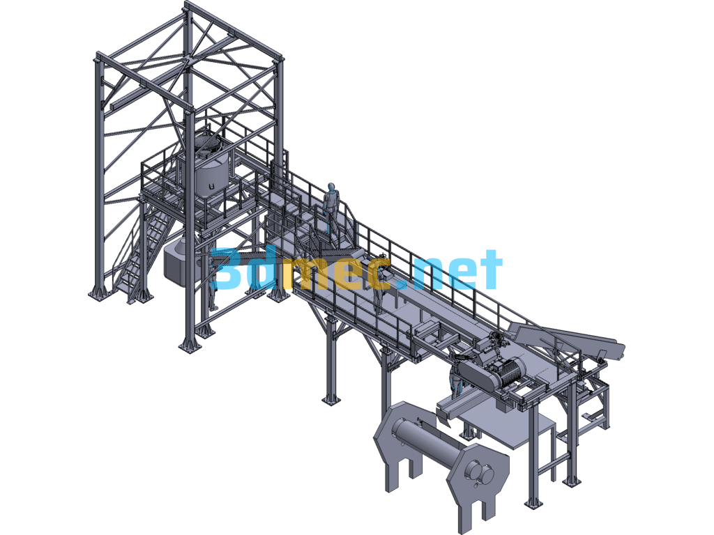 Particle Batching And Molding System - 3D Model Exported Free Download