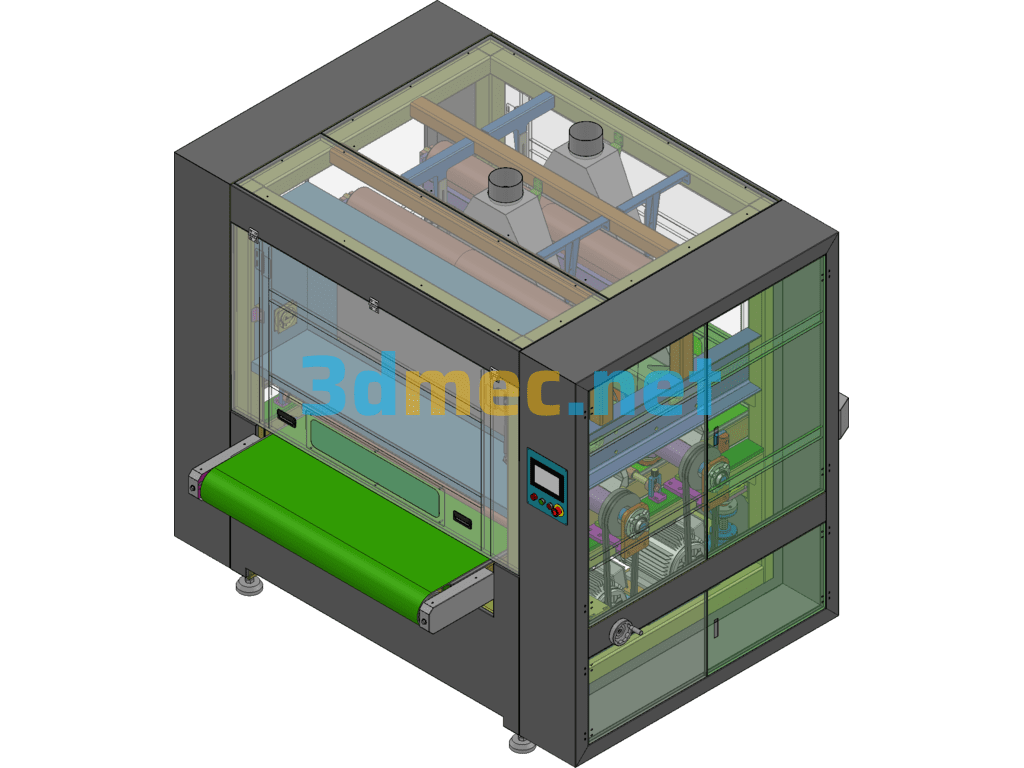 1.3M Wide Dry Wire Drawing Machine (Double-Pass Abrasive Belt) - 3D Model SolidWorks Free Download