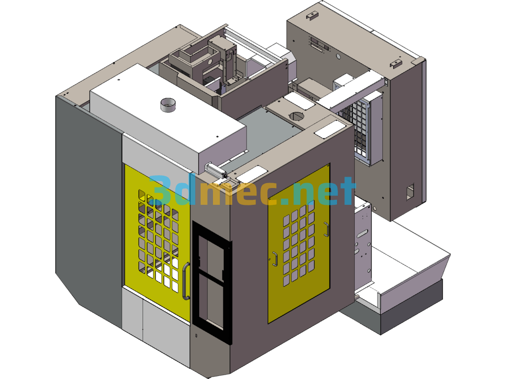 500T Drilling And Milling Center Sheet Metal Protective Cover - 3D Model SolidWorks Free Download