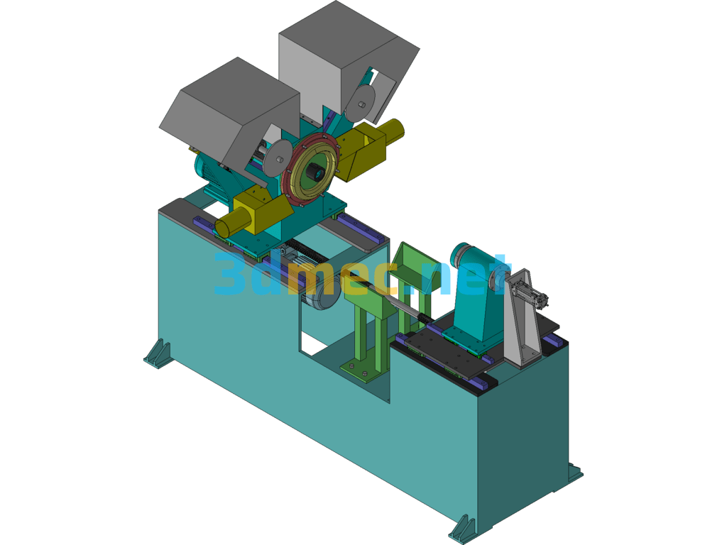 Water Heater Bottom Cover Grinding Machine - 3D Model Exported Free Download