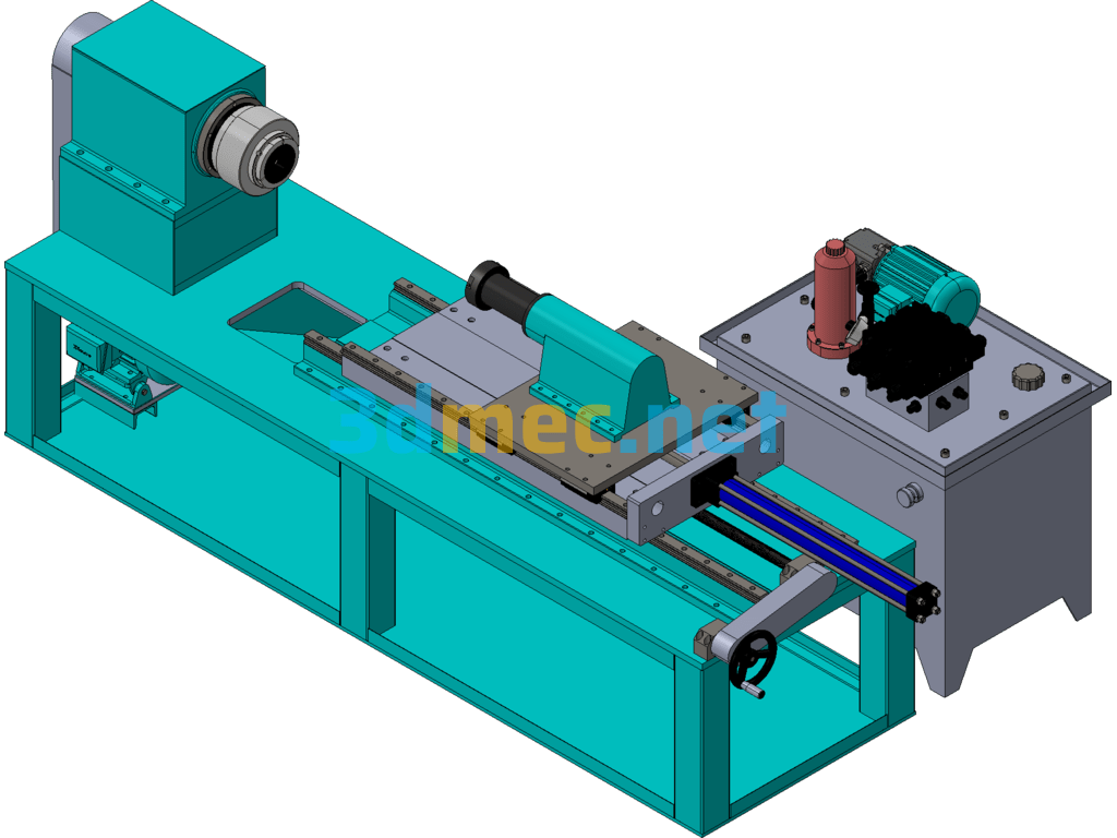 Automatic Clamping Lathe - 3D Model Exported Free Download