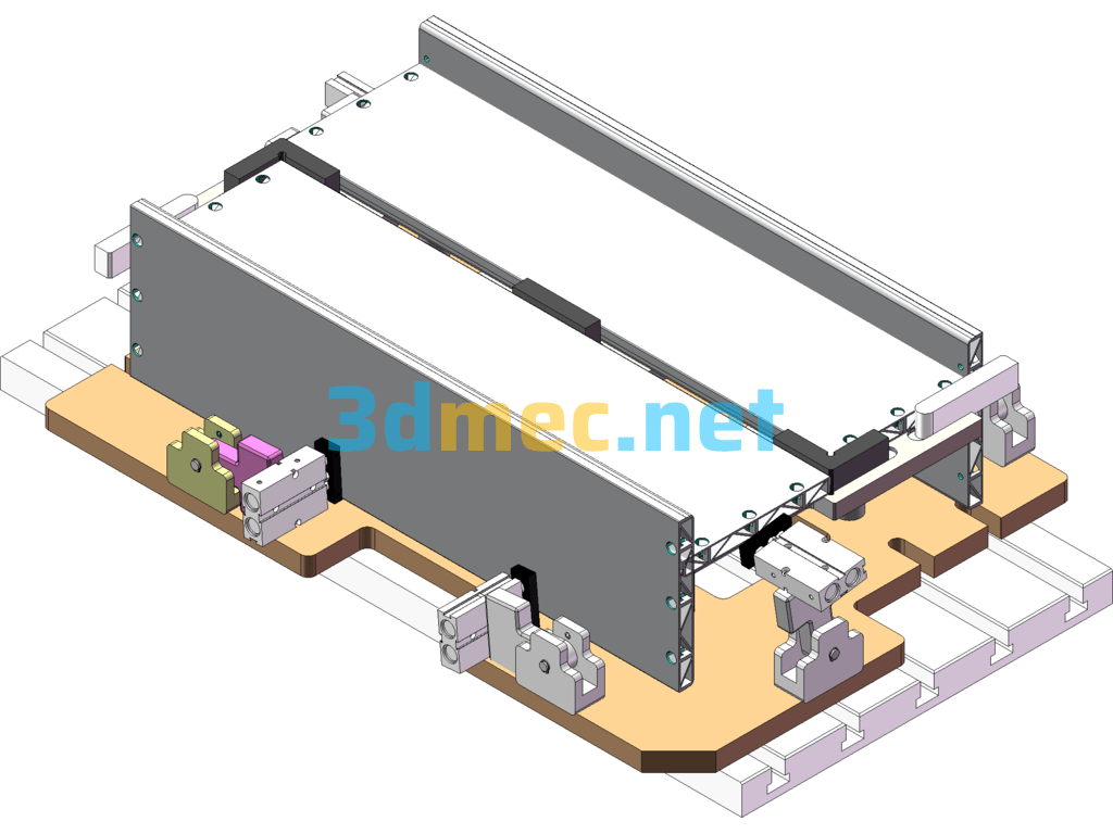 Aluminum Profile Processing Fixture - 3D Model SolidWorks Free Download