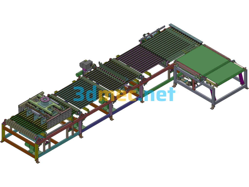 Automatic Blank Stacking And Turning Machine And Automatic Marshaling System - 3D Model SolidWorks Free Download