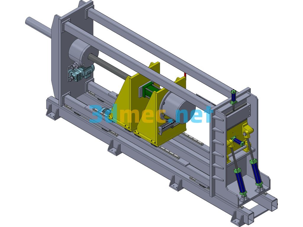 Water Heater Cylinder Top Cover Press Machine - 3D Model Exported Free Download