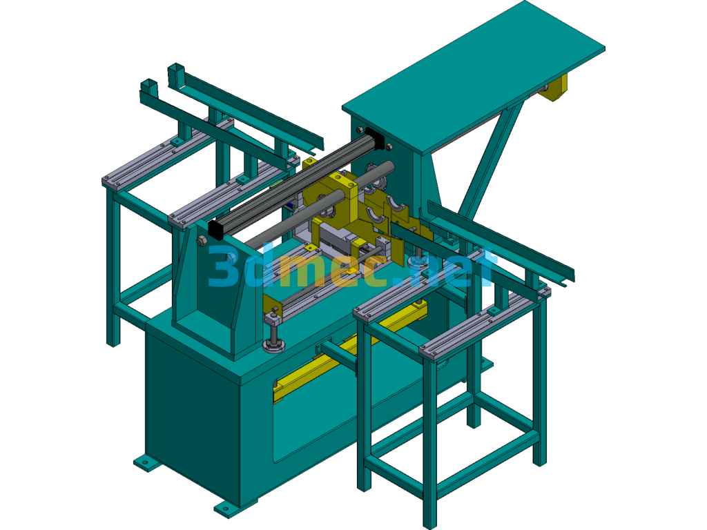 Shock Absorber Cylinder Rolling Machine - 3D Model Exported Free Download