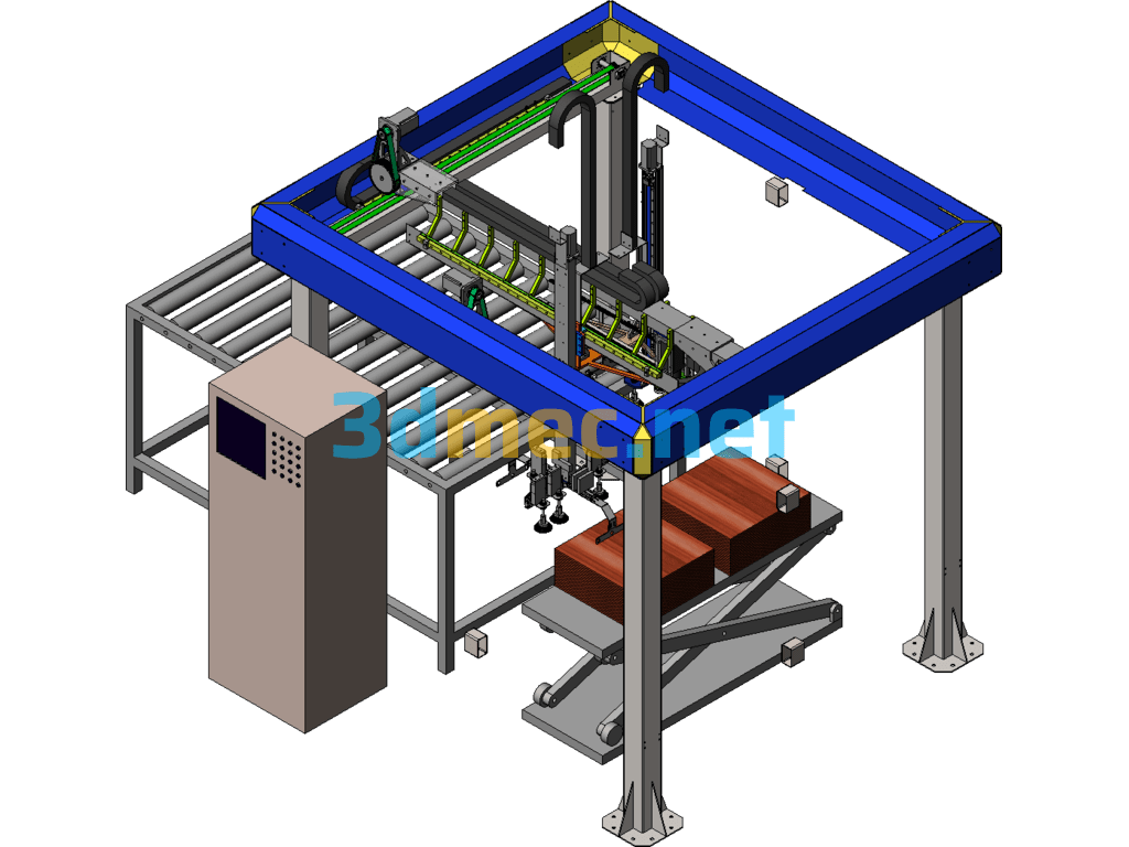 Wood Board Loading Machine - 3D Model SolidWorks Free Download