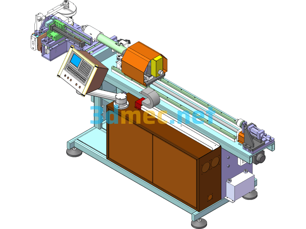 SMW25 Double-Mode Pipe Bending Machine - 3D Model SolidWorks Free Download