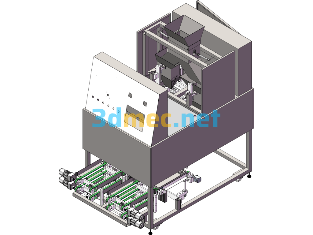 5 Catties Granular Powder Food Packaging Machine - 3D Model SolidWorks Free Download