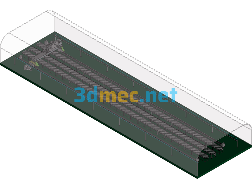 Large-Scale Assembly Line And Line Glue Automatic Line Design - 3D Model Exported Free Download