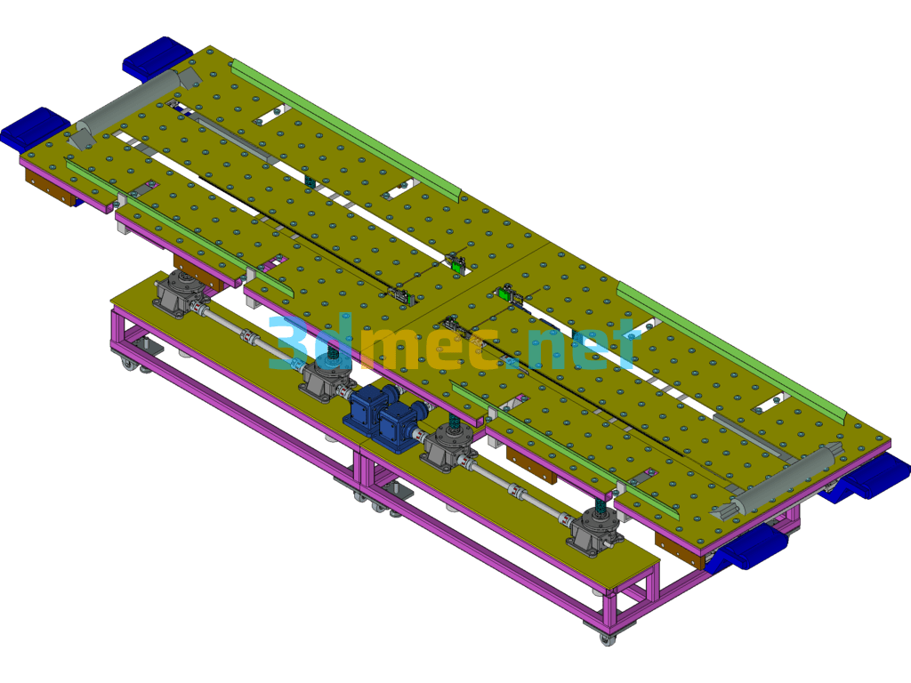 Design Of Large Flexible Lifting And Translation Feeding Platform Equipment - 3D Model Exported Free Download