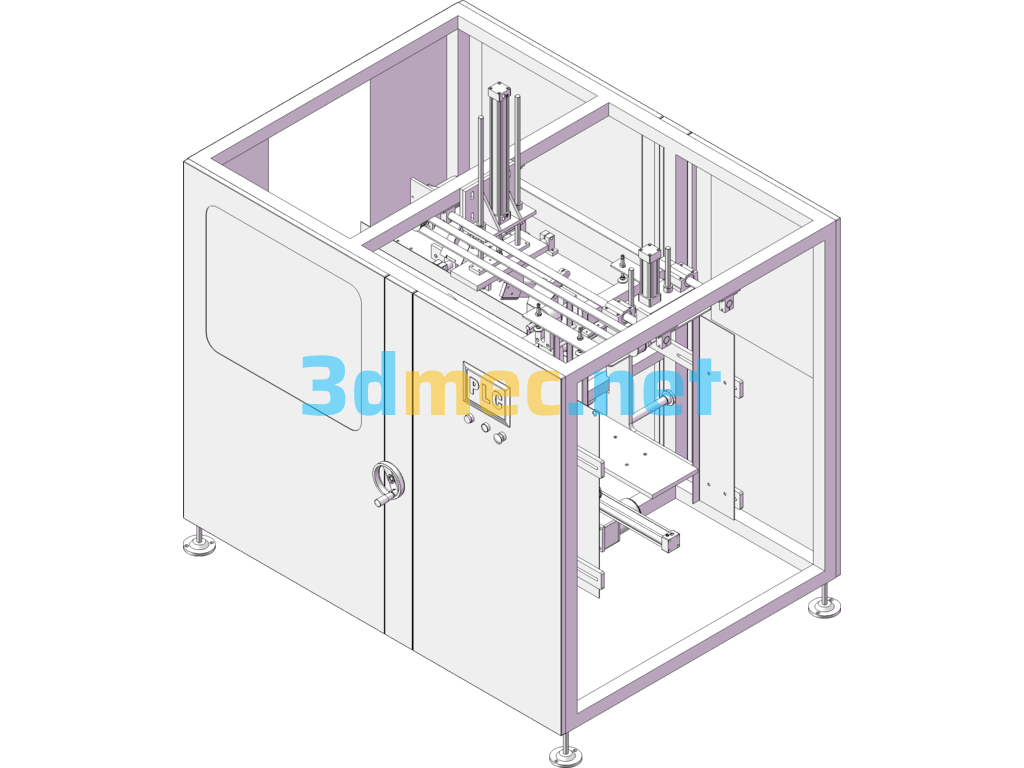 Fully Automatic Airplane Box Folding Machine - 3D Model SolidWorks Free Download