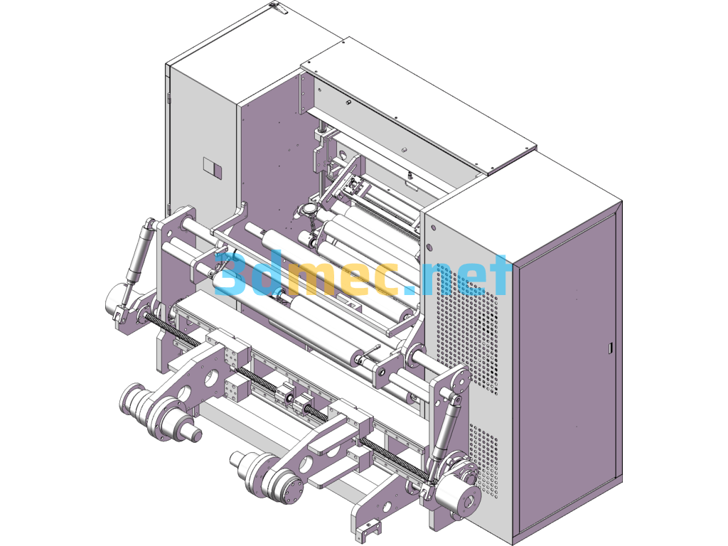 Electric Control Slitting Machine - 3D Model SolidWorks Free Download