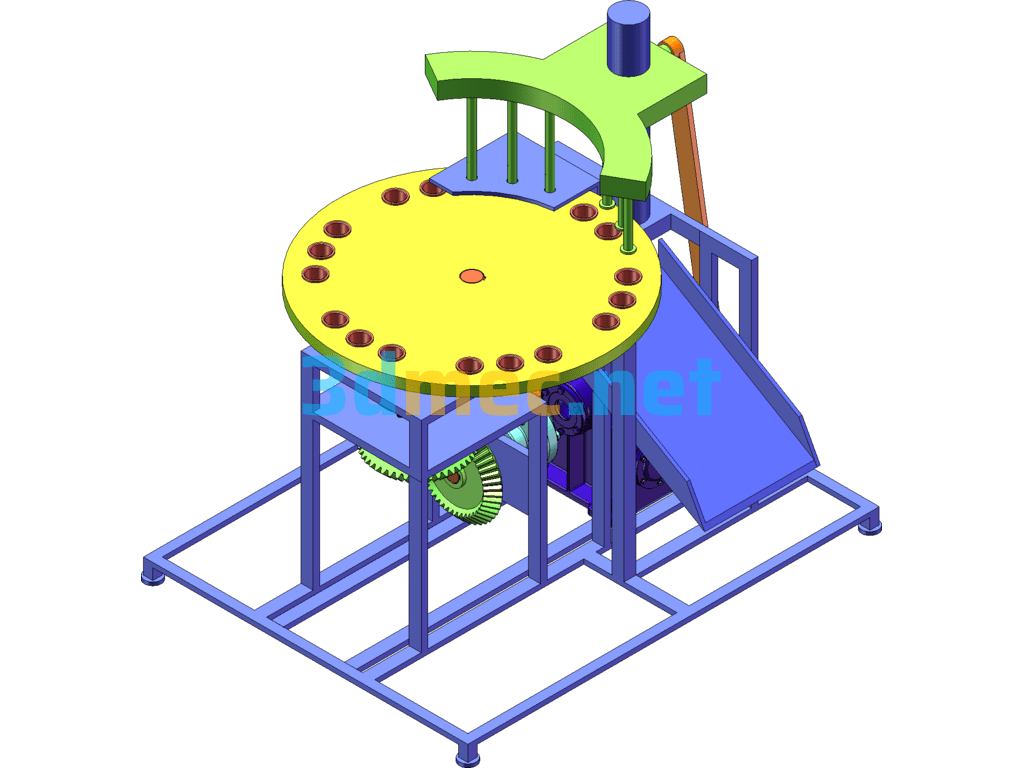 Apricot Pit Removal Machine (With Video Animation Demonstration) - 3D Model SolidWorks Free Download