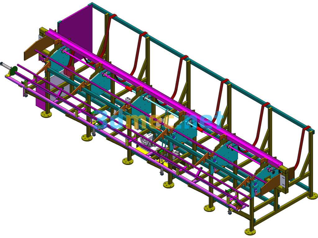 Automatic Round Tube Feeding Machine - 3D Model SolidWorks Free Download