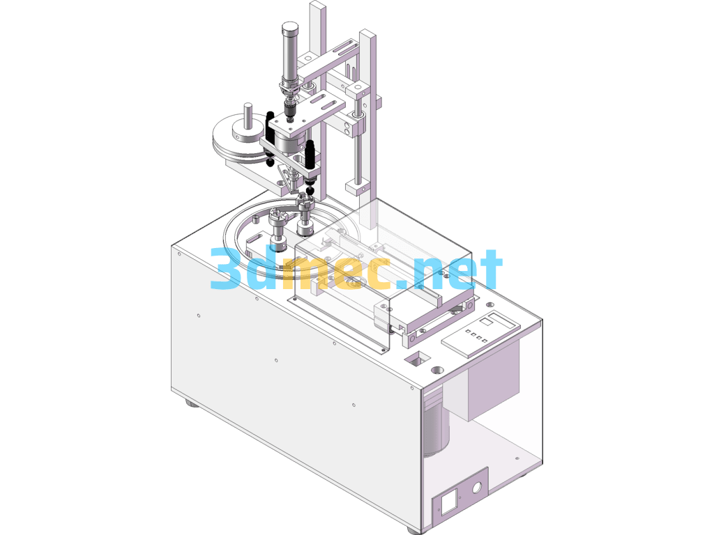 Automatic Double-Axis Glue Laminating Machine - 3D Model SolidWorks Free Download