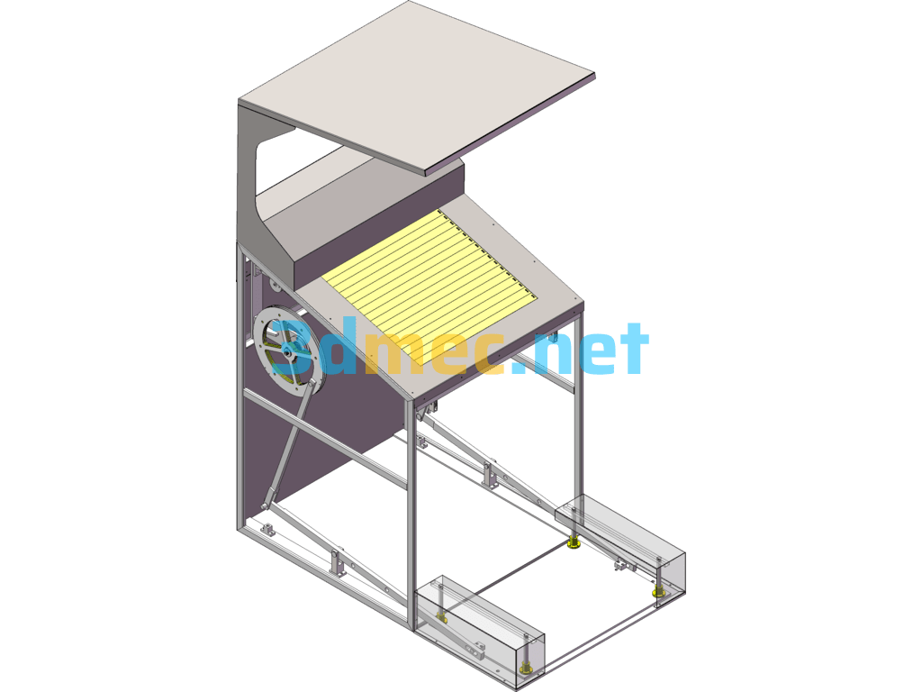 Movable Trash Bin 3D+Engineering Drawing+BOM - 3D Model SolidWorks Free Download