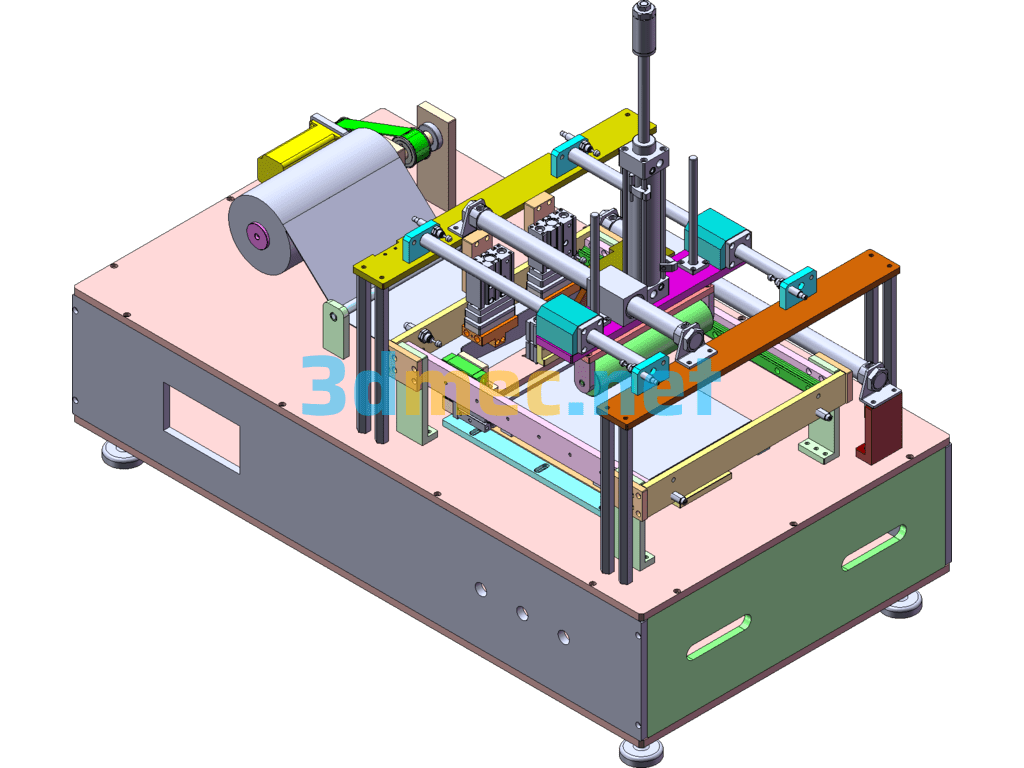 Semi-Automatic Film Laminating Machine - 3D Model SolidWorks Free Download