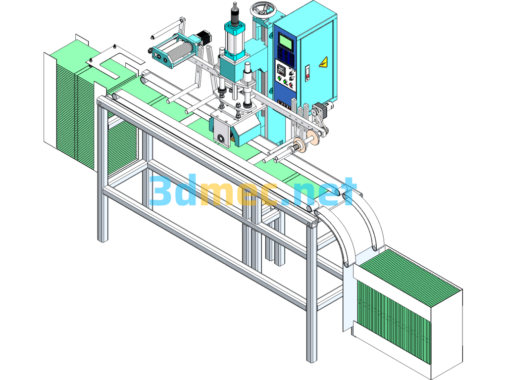 Automatic Loading And Unloading Hot Stamping Printing Machine - 3D Model SolidWorks Free Download