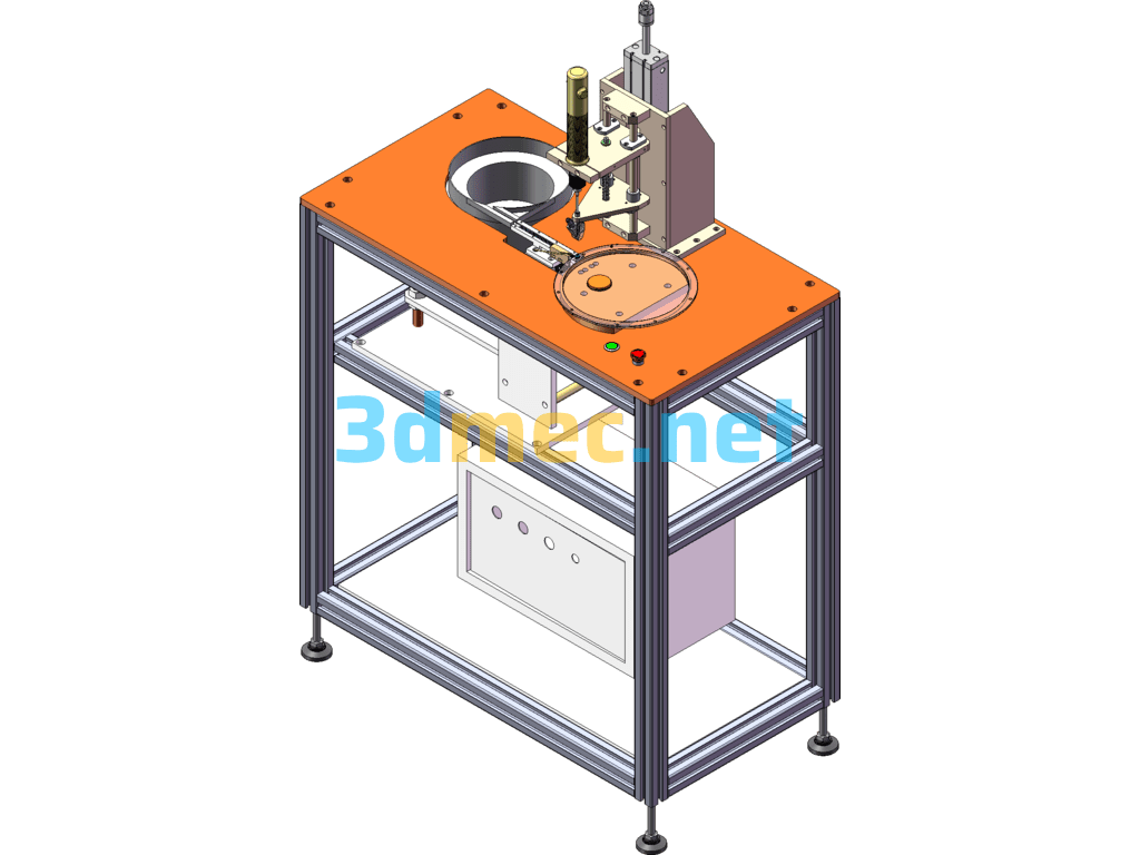 Aluminum Shell Ground Screw Locking Screw Machine - 3D Model SolidWorks Free Download