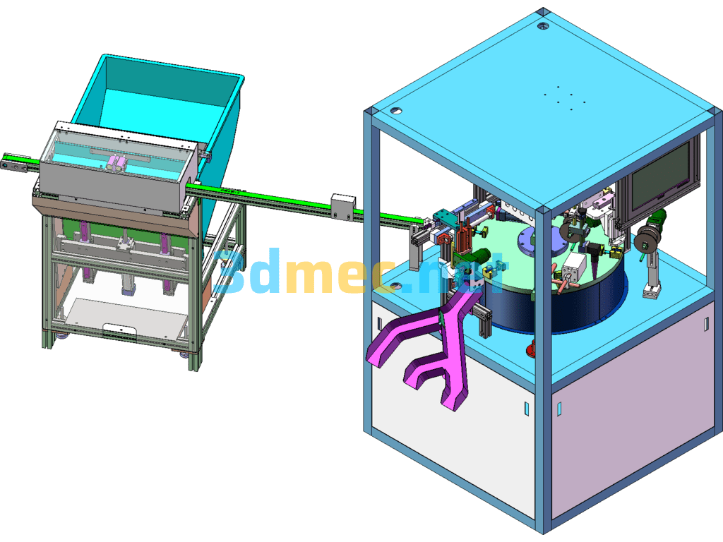 Automatic Paper Feeding Vacuum Feeding Machine Disc Hot Stamping Machine - 3D Model SolidWorks Free Download