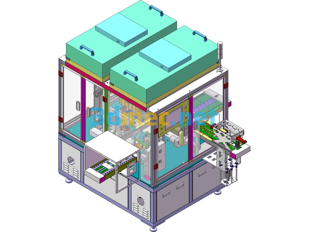 Automatic Correction Stacking Cartoning Machine - 3D Model SolidWorks Free Download