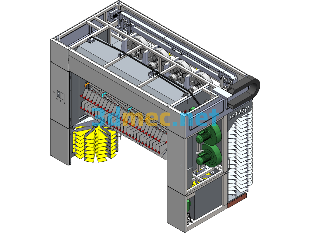 Fully Automatic Car Washing Machine Car Washing Equipment 3D Digital Model + BOM - 3D Model SolidWorks Free Download