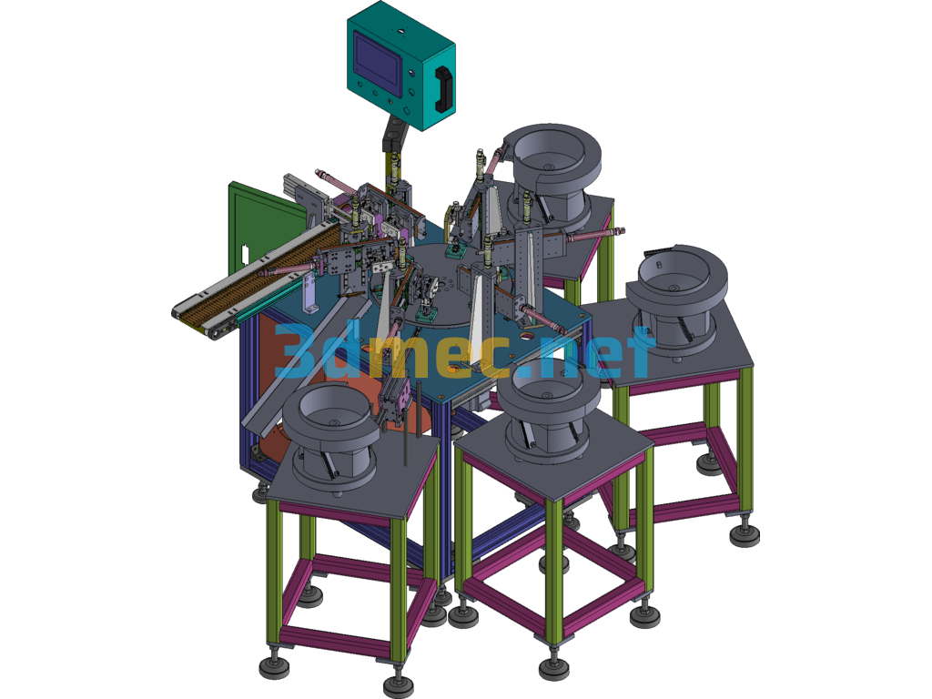 Electronic Pen Circuit Board Automatic Assembly Machine (Production Equipment) - 3D Model SolidWorks Free Download