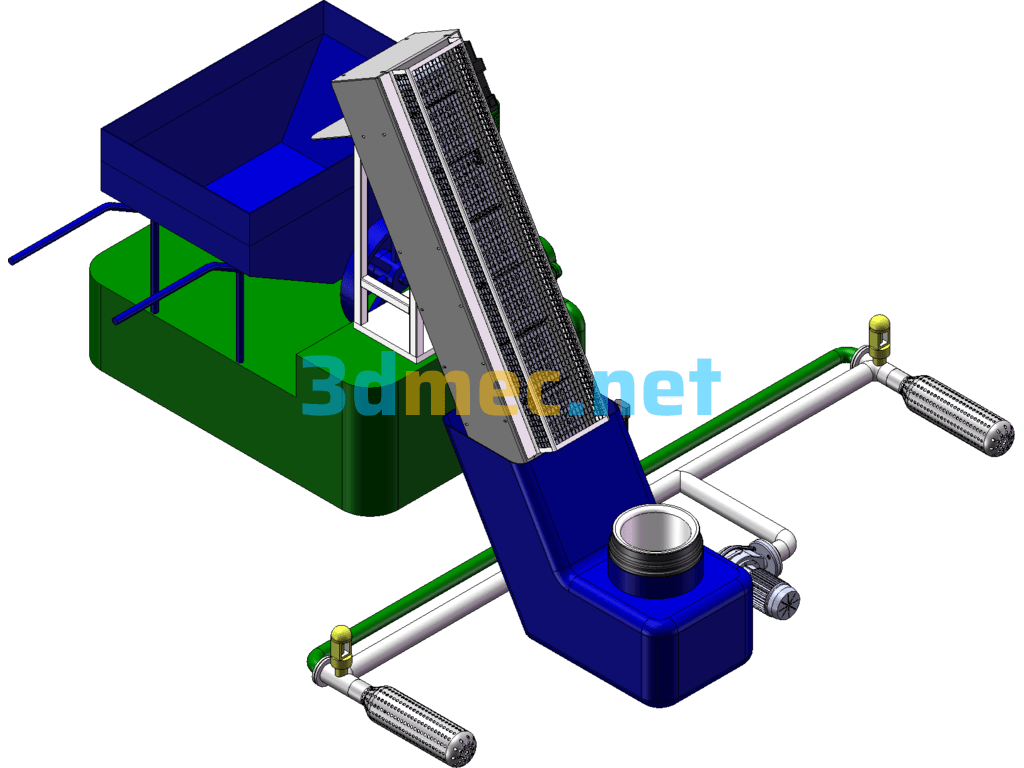 Automatic Water Surface Garbage Collection Device - 3D Model SolidWorks Free Download