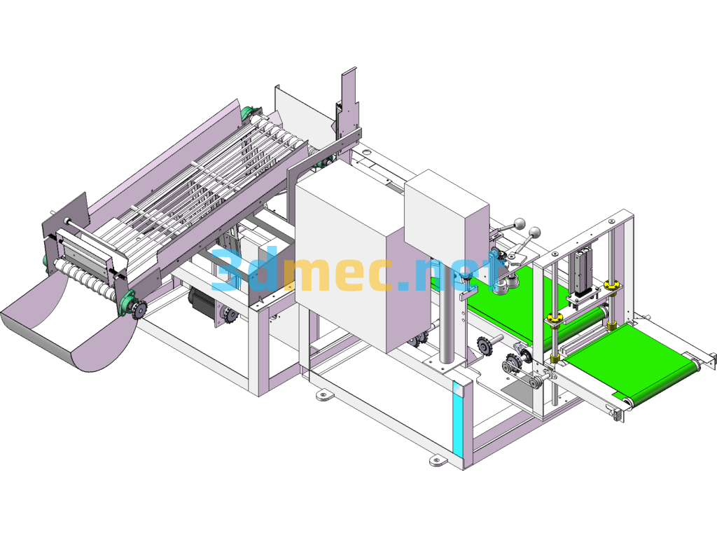 Bamboo Chopsticks Automatic Counting Large Bag Packaging Packaging Conveying Equipment - 3D Model SolidWorks Free Download