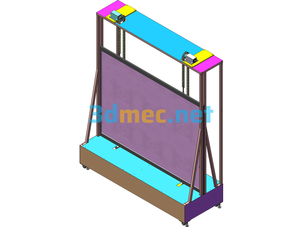 Large Electronic Mobile Screen 3D + BOM List - 3D Model SolidWorks Free Download