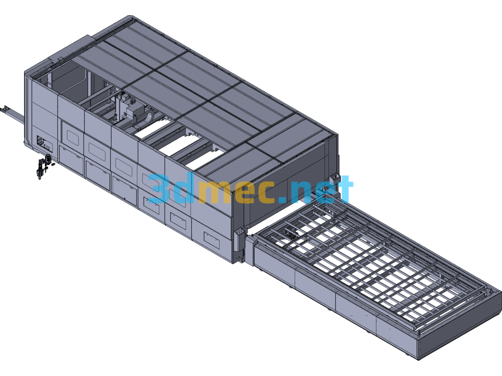 Pig Farm Organic Fertilizer Depth 3 Meters Turning Equipment 20 Meters * 50 Meters - 3D Model UG(NX) Free Download