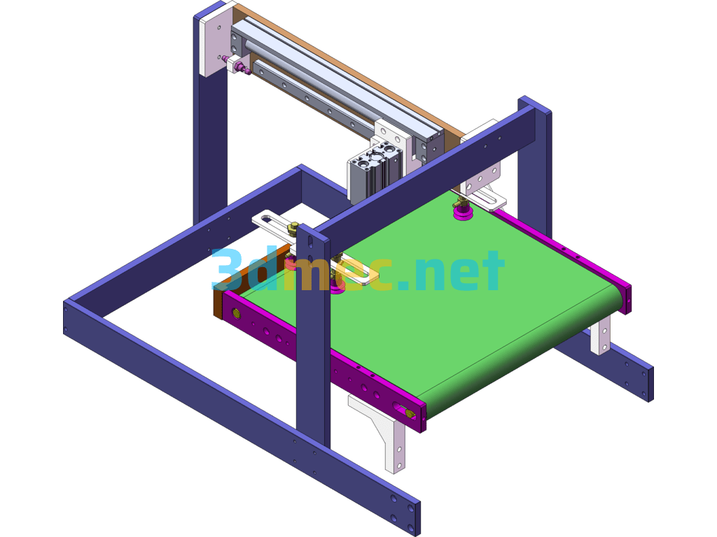 Mobile Phone Light Guide Plate Coating Machine - 3D Model SolidWorks Free Download