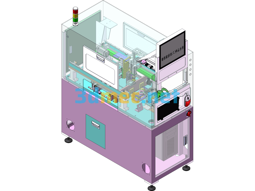 Automatic Peeling High Precision Film Laminating Machine - 3D Model SolidWorks Free Download