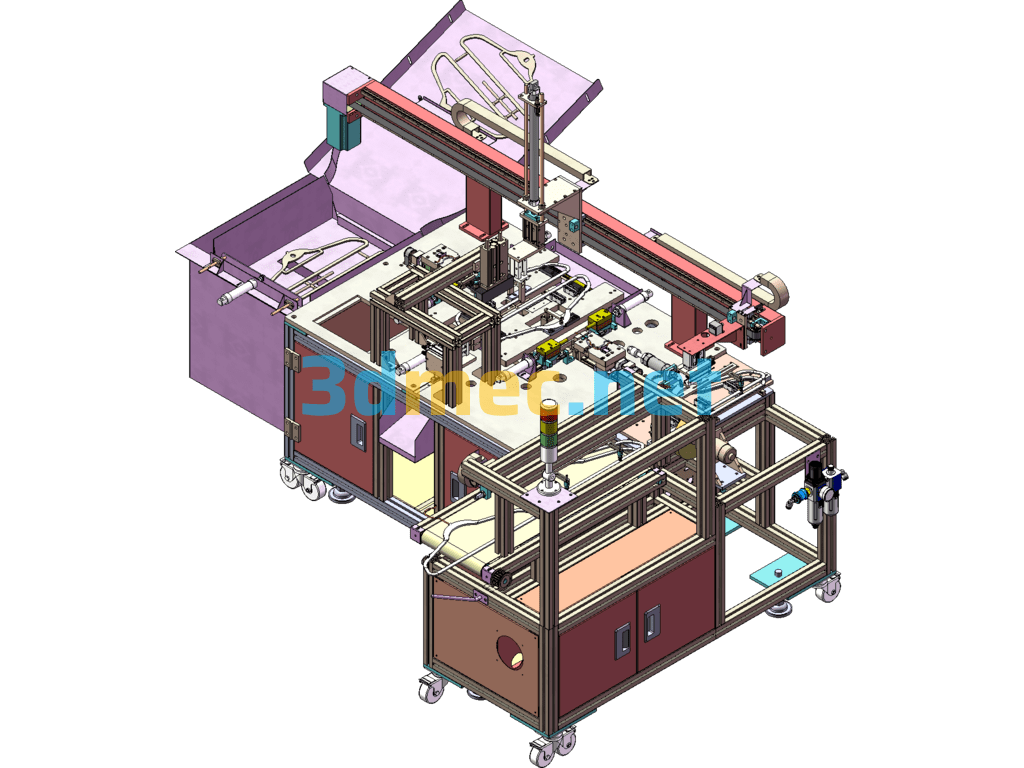 Automatic Clothes Hanger Water Removal Pin Hook All-In-One Machine - 3D Model SolidWorks Free Download