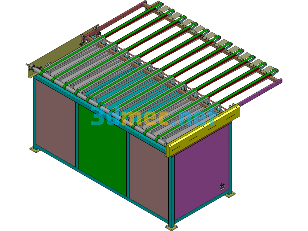 Telescopic Conveyor - 3D Model SolidWorks Free Download