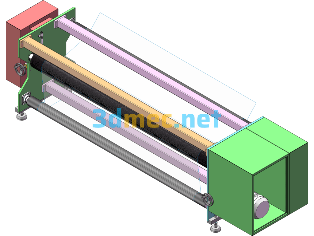 Double-Layer Cardboard Gluing Machine - 3D Model SolidWorks Free Download