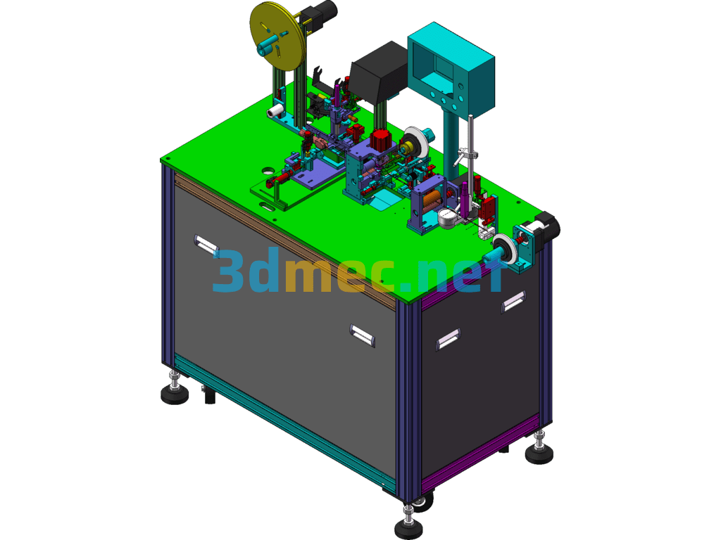 2.5mm Copper Foil Wire Bonding Machine (Fifth Edition) - 3D Model SolidWorks Free Download