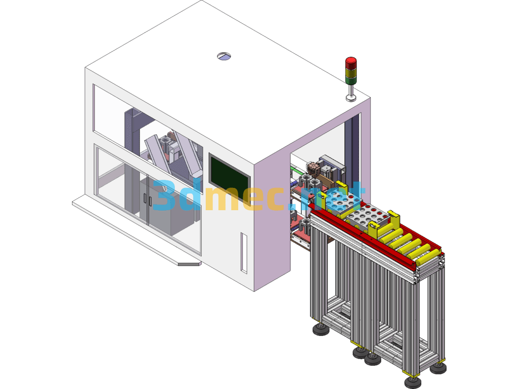 Laser Automatic Marking Machine - 3D Model SolidWorks Free Download