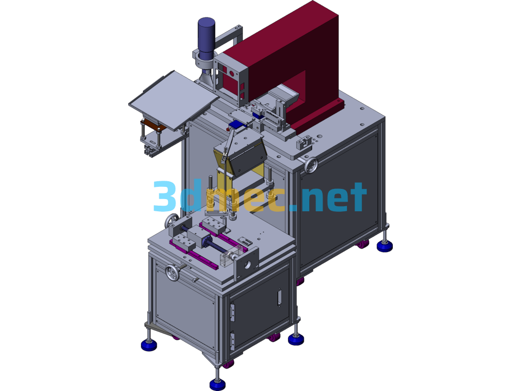 Mobile Printing Press - 3D Model SolidWorks Free Download