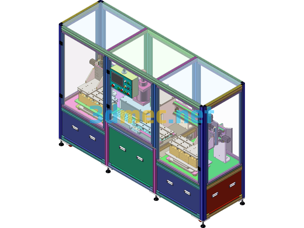 High Efficiency Electric Automatic Punching Machine - 3D Model SolidWorks Free Download