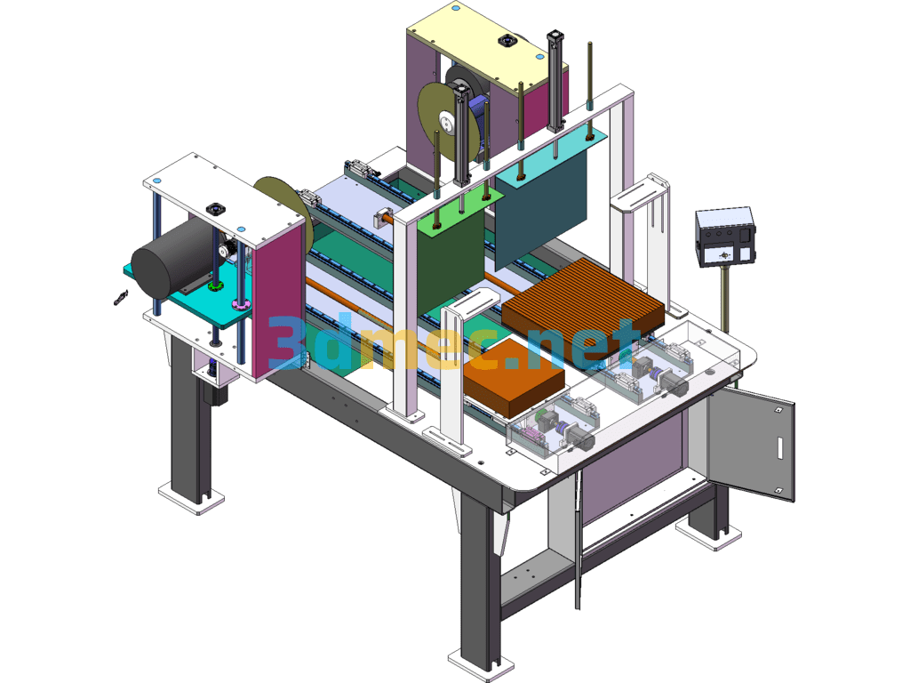 Automatic Ball Valve Cutting Machine - 3D Model SolidWorks Free Download