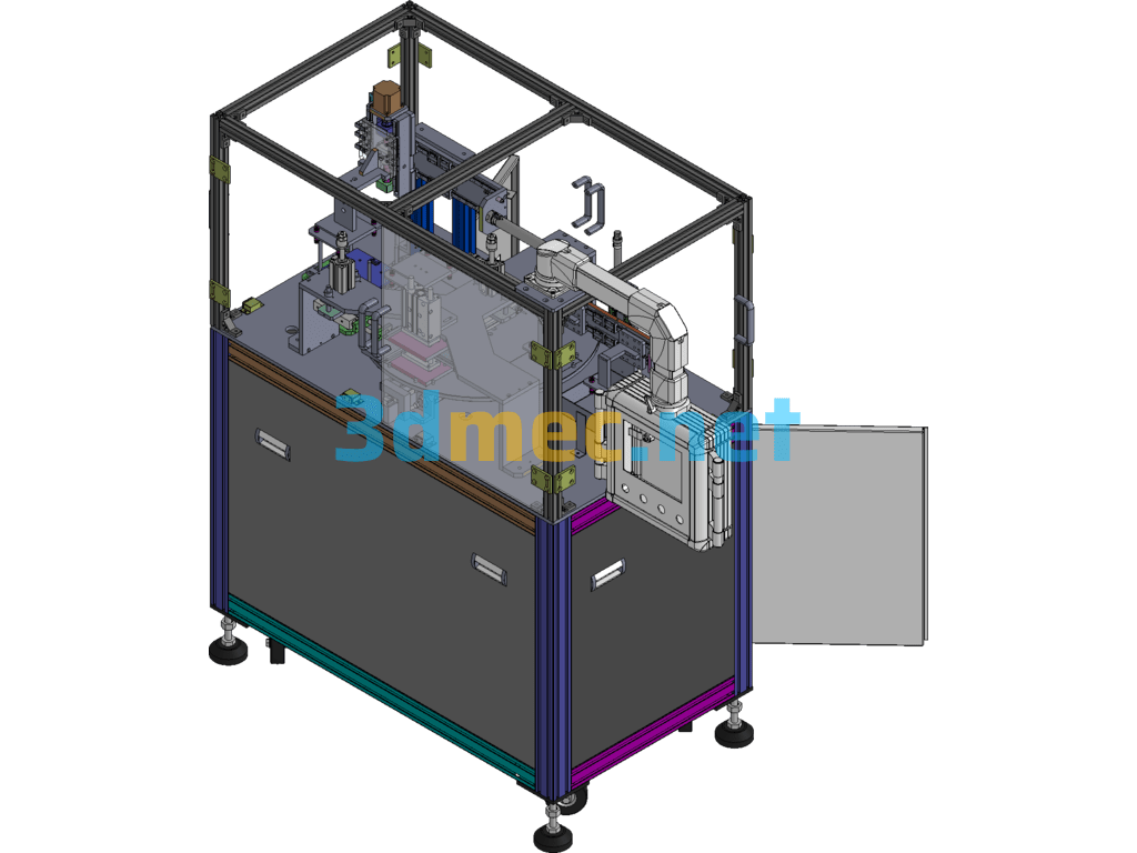 Circular Automatic Feeding Transparent Film Folding Machine - 3D Model SolidWorks Free Download