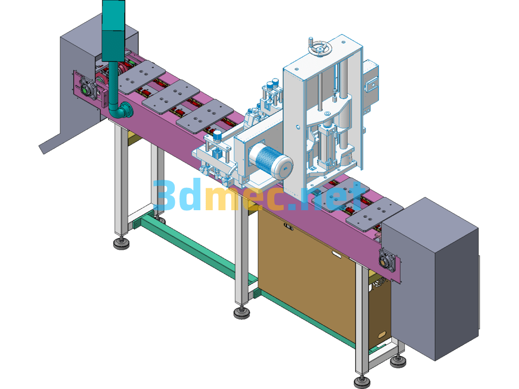 Automatic Screen Printing Chain Plate Line - 3D Model SolidWorks Free Download