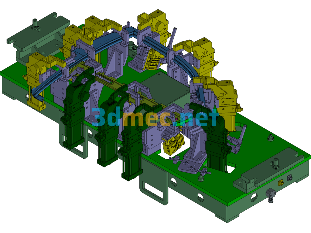 Automobile Rear Door Assembly Welding Fixture - 3D Model Exported Free Download