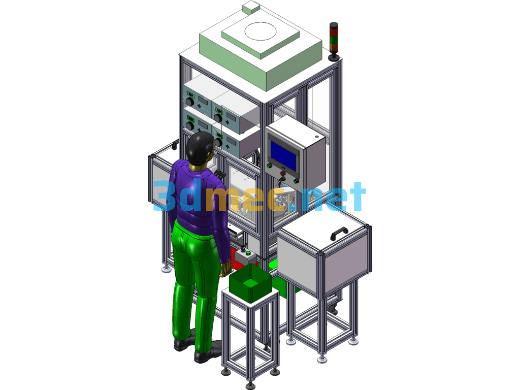 O-Ring Automatic Assembly And Testing Equipment - 3D Model SolidWorks Free Download