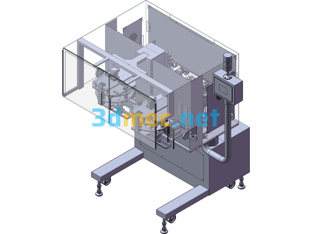 Four-Station High-Speed Cotton Plugging Machine - 3D Model SolidWorks Free Download