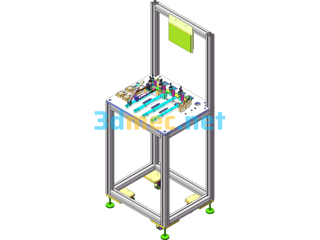 Fixed Clamp Test Tensile Equipment - 3D Model SolidWorks Free Download