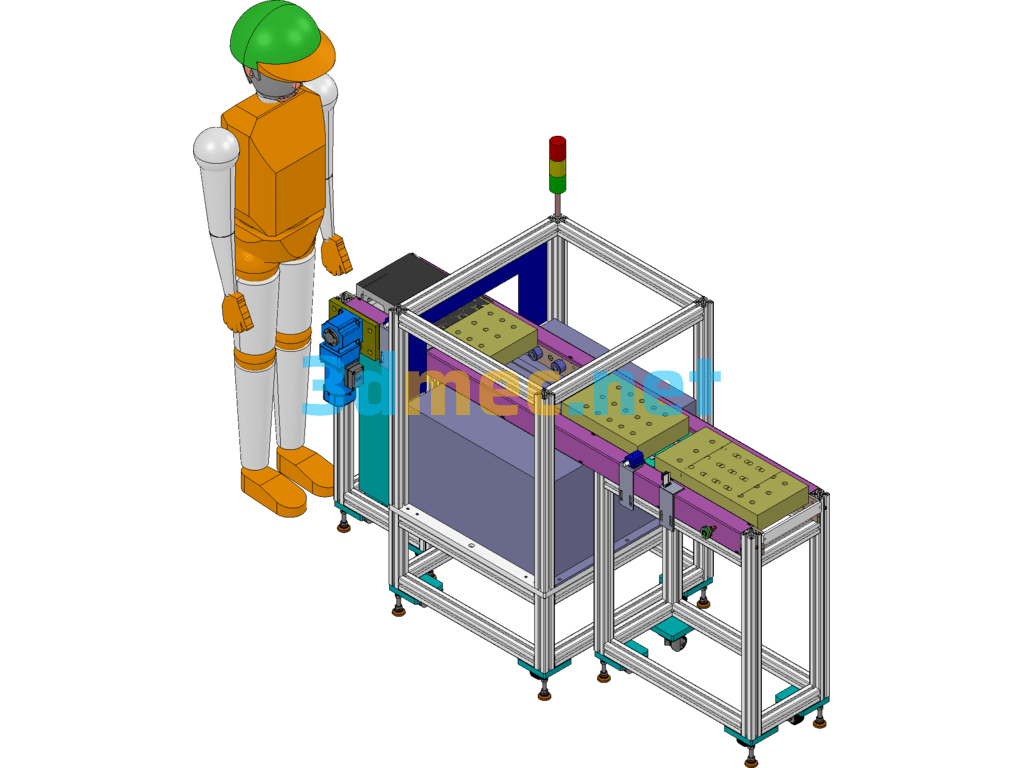 Degaussing Production Line - 3D Model SolidWorks Free Download