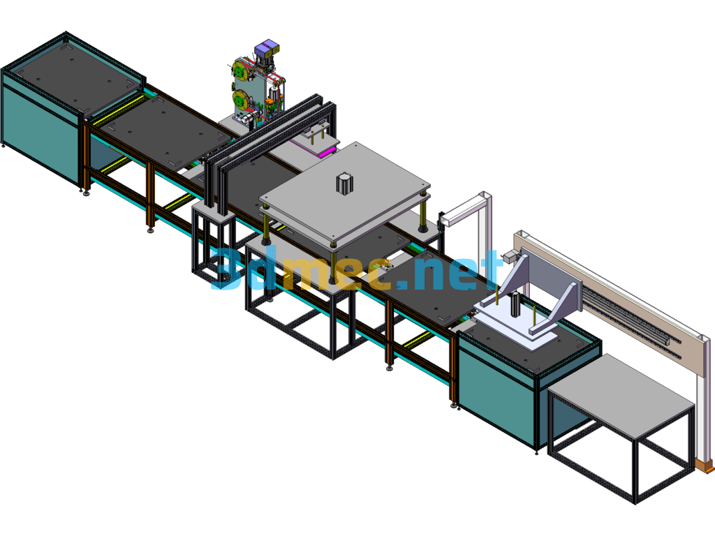 Automatic Tape/Film Production Line - 3D Model SolidWorks Free Download