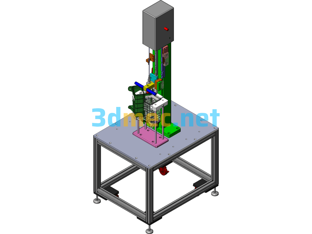 Manual Self-Locking Press - 3D Model SolidWorks Free Download